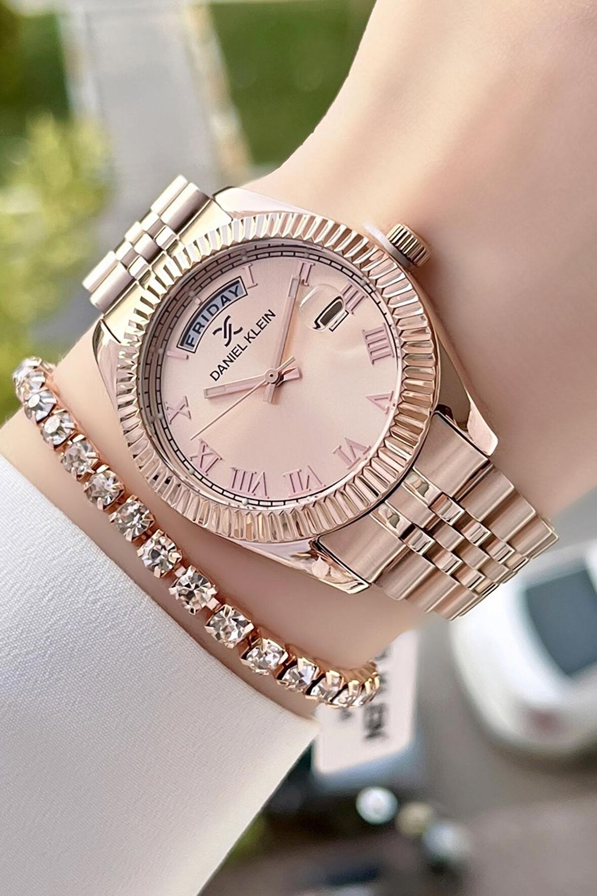 Daniel Klein DKISTE181 Rose Renk  Takvimli Kadın Kol Saati ve Bileklik
