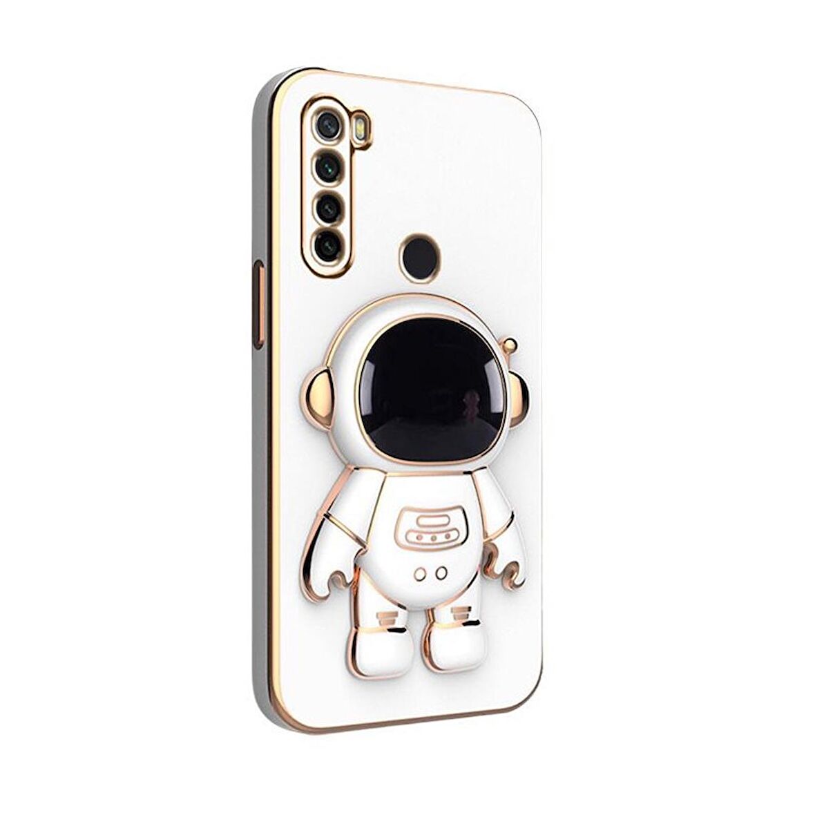 Gpack Xiaomi Redmi Note 8 Kılıf Kamera Korumalı Astronot Desenli Standlı Silikon