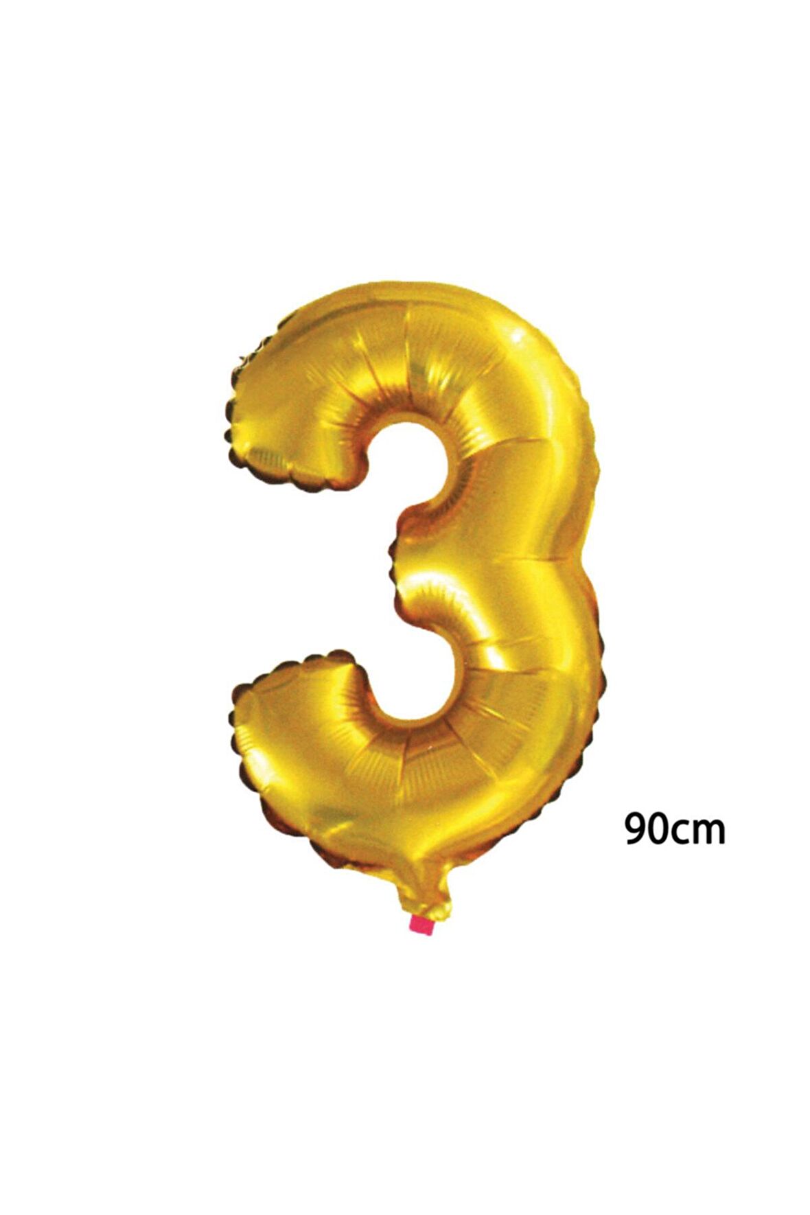 90cm 3 Rakamı Folyo Balon Altın