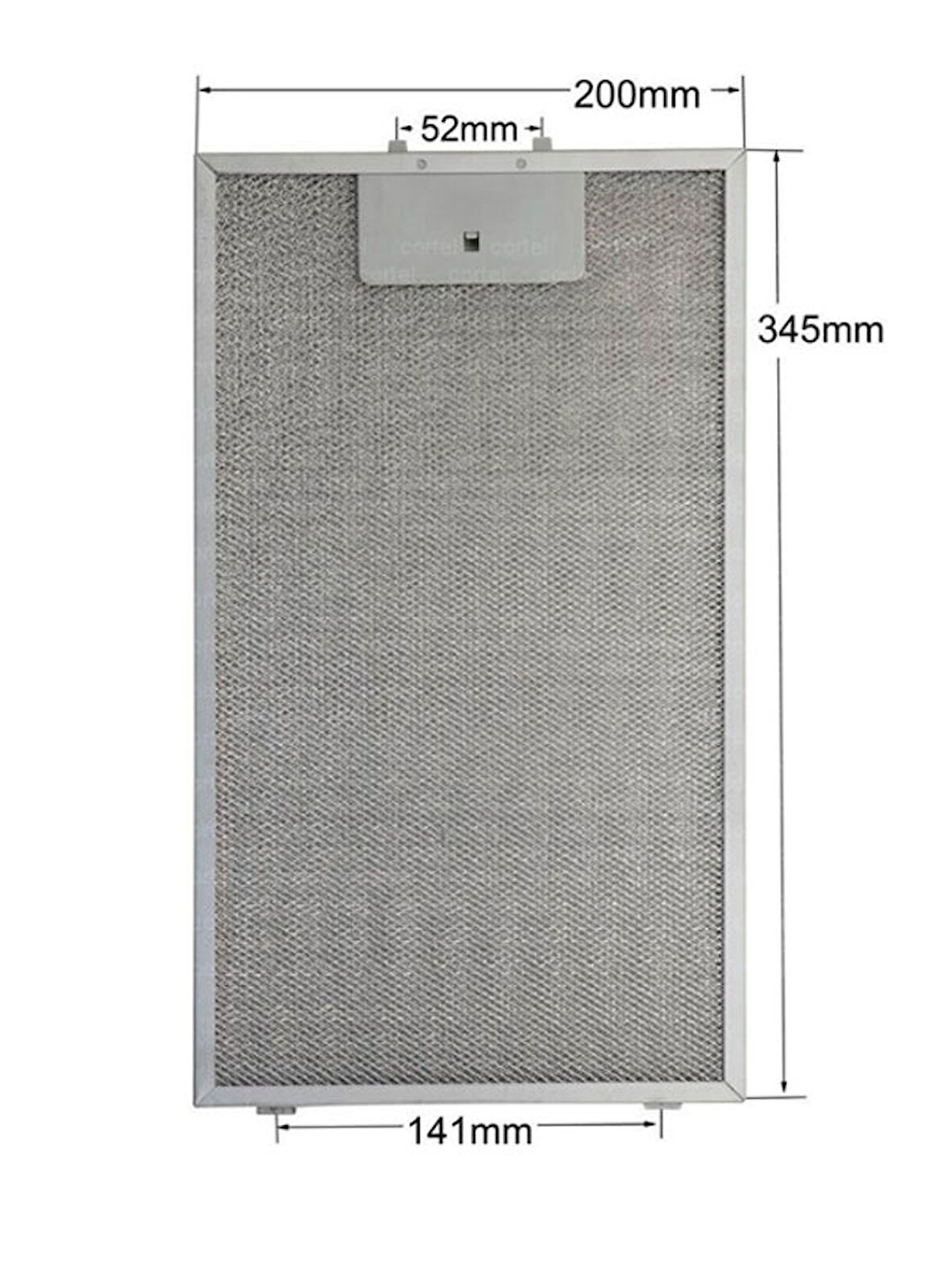 LC65KAJ00T/01 Davlumbaz Aspiratör İçin Alüminyum Yağ Kaset Tel Filtre 200X345