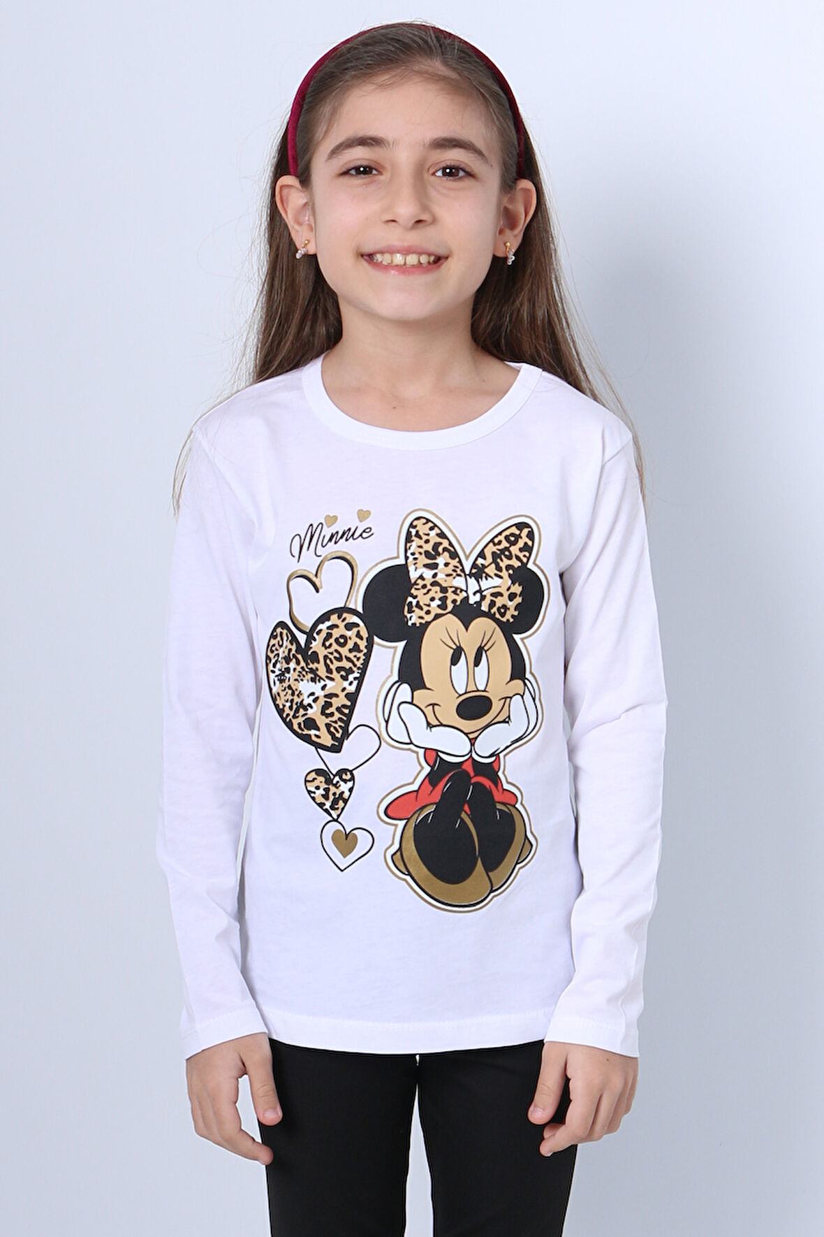 KIZ ÇOCUK UZUN KOL TSHİRT 4 MEVSİM BASKILI BİSİKLET YAKA D7