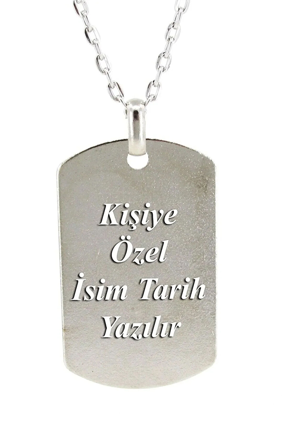 Kişiye Özel Künye Şeklinde Erkek Kolye