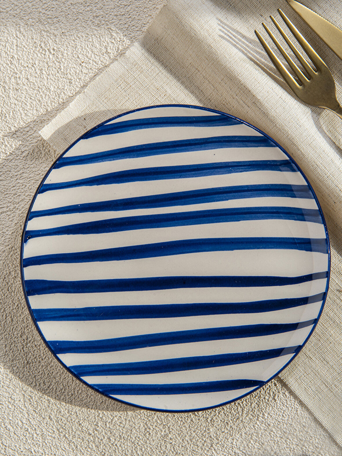 Handmade Trendy All in Blue 6 lı Pasta Seti 19 cm