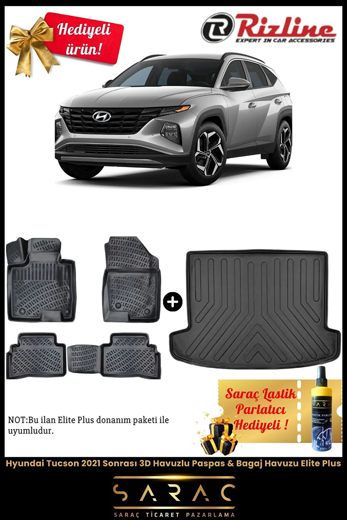 Hyundai Tucson 2021 Sonrası 3d Havuzlu Paspas & Bagaj Havuzu Elite Plus ( Hediyeli ! )