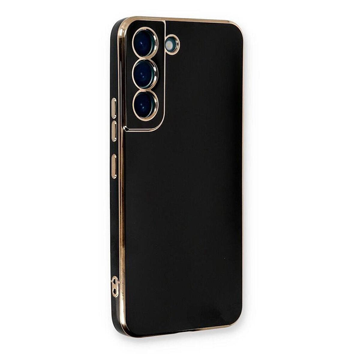 Gpack Samsung Galaxy S23 Plus Kılıf Bark Parlak Silikon Renkli Kenarları Rose 