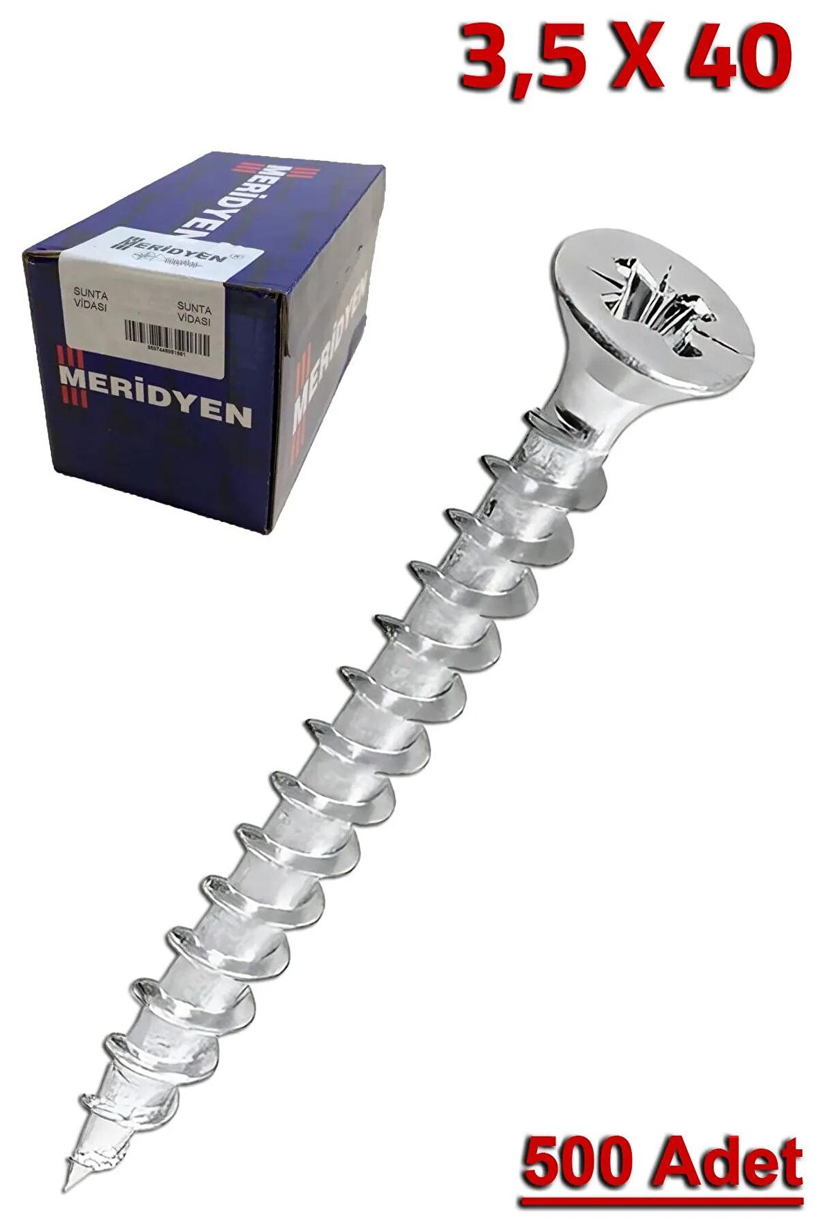 Meridyen Sunta Vidası 3.5X40 (500 Adet)
