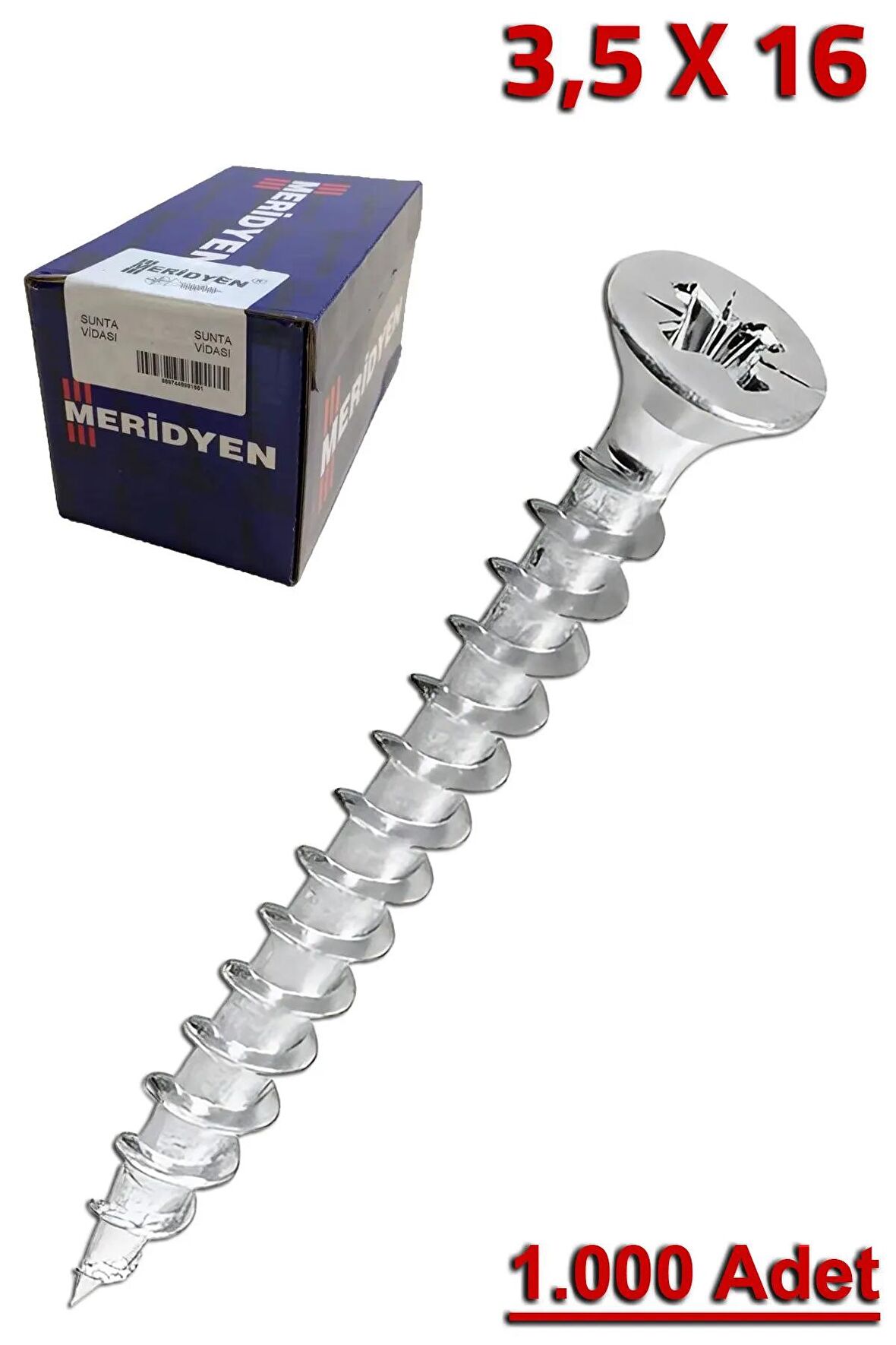 Meridyen Sunta Vidası 3.5X16 (1.000 Adet)