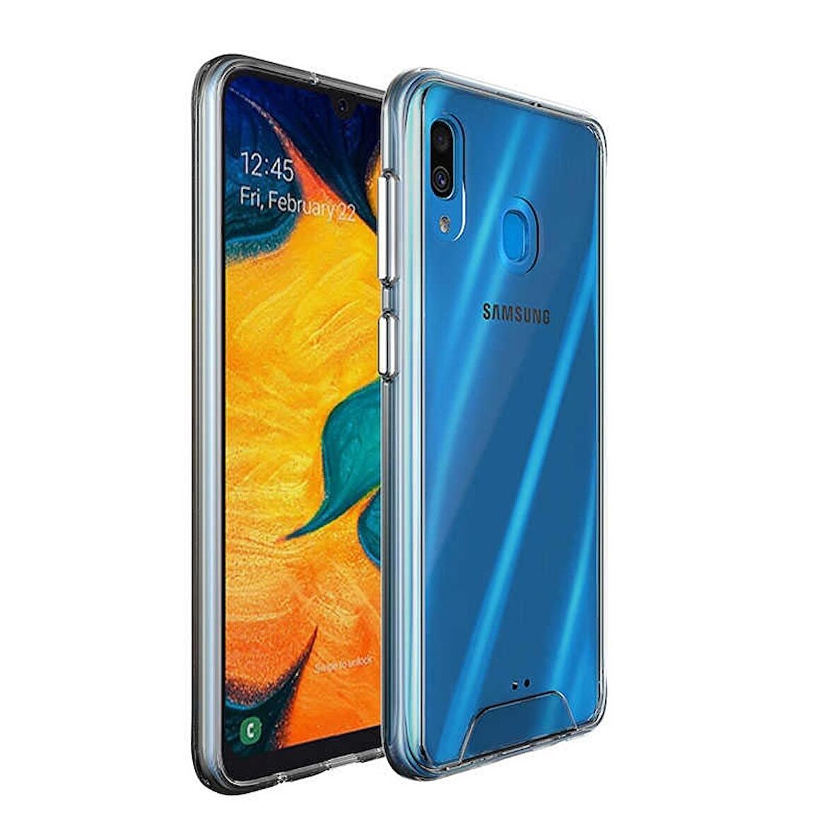 Smcase Samsung Galaxy M10s Kılıf Gard Darbe Korumalı Silikon  Nano Ekran Koruyucu