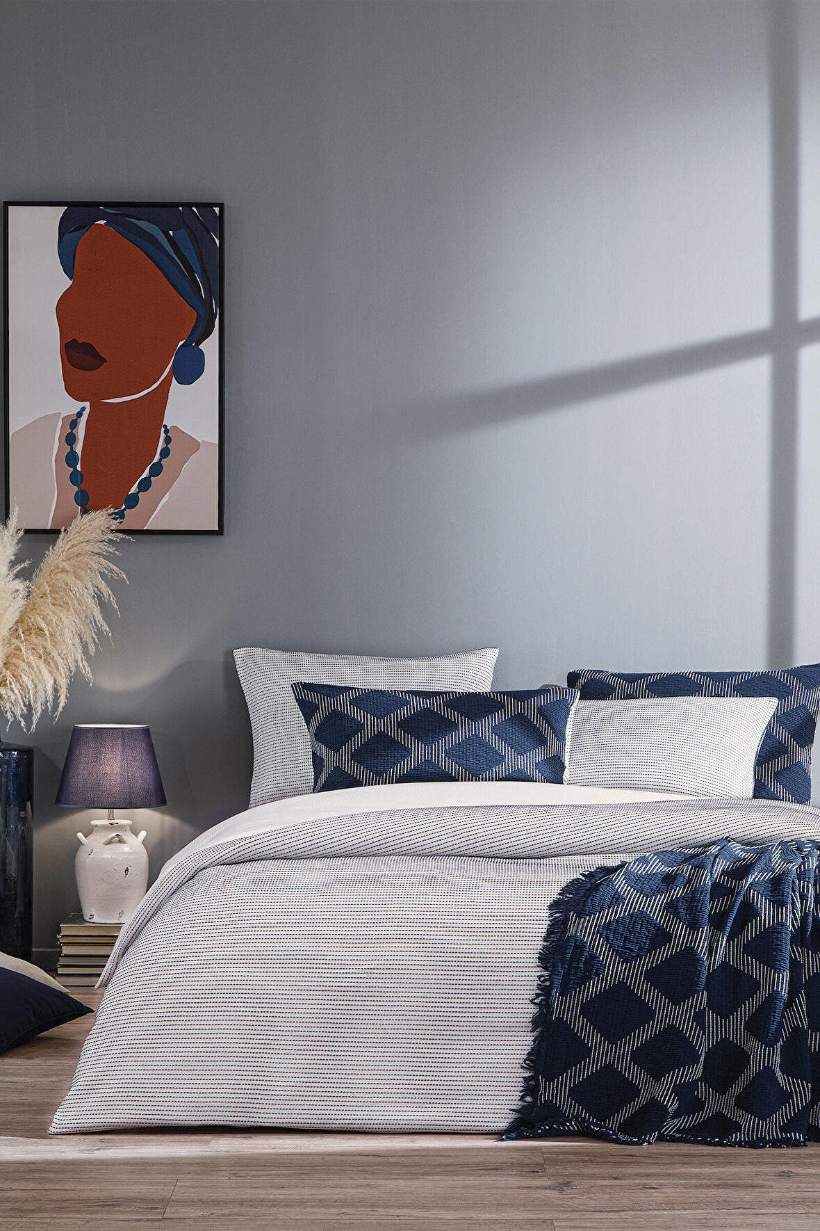 Özdilek Gelin Seti Bohem Effect Lacivert