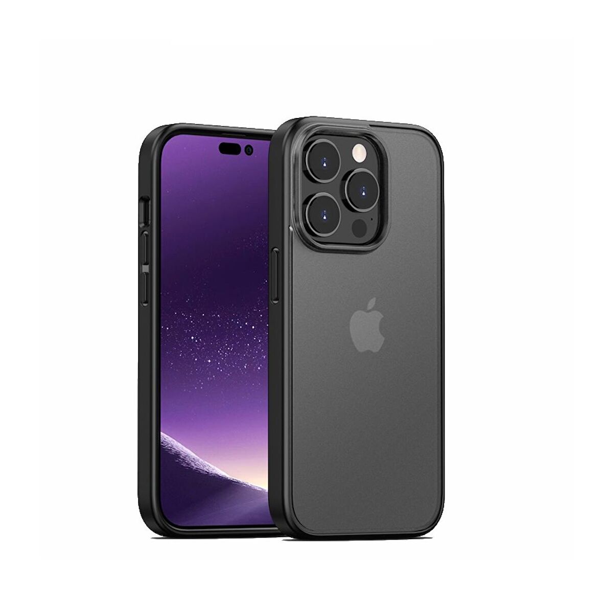 Gpack Apple iPhone 13 Pro Max Kılıf İmpact Alpin Mat Buzlu Kapak