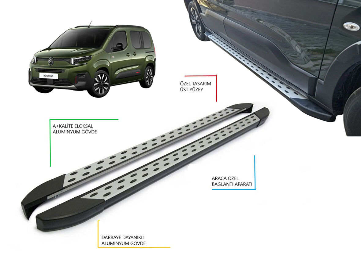 BERLİNGO CAMLI VAN KISA ŞASE NOKTALI YAN BASAMAK 2019 2020 2021 2022 2023 2024 2025 2026 2027