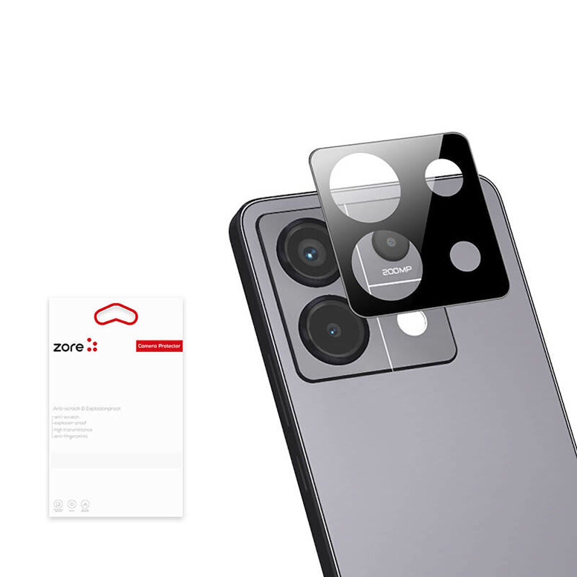 Redmi Note 12 Pro 5G Kamera Koruyucu 3D Kamera Camı