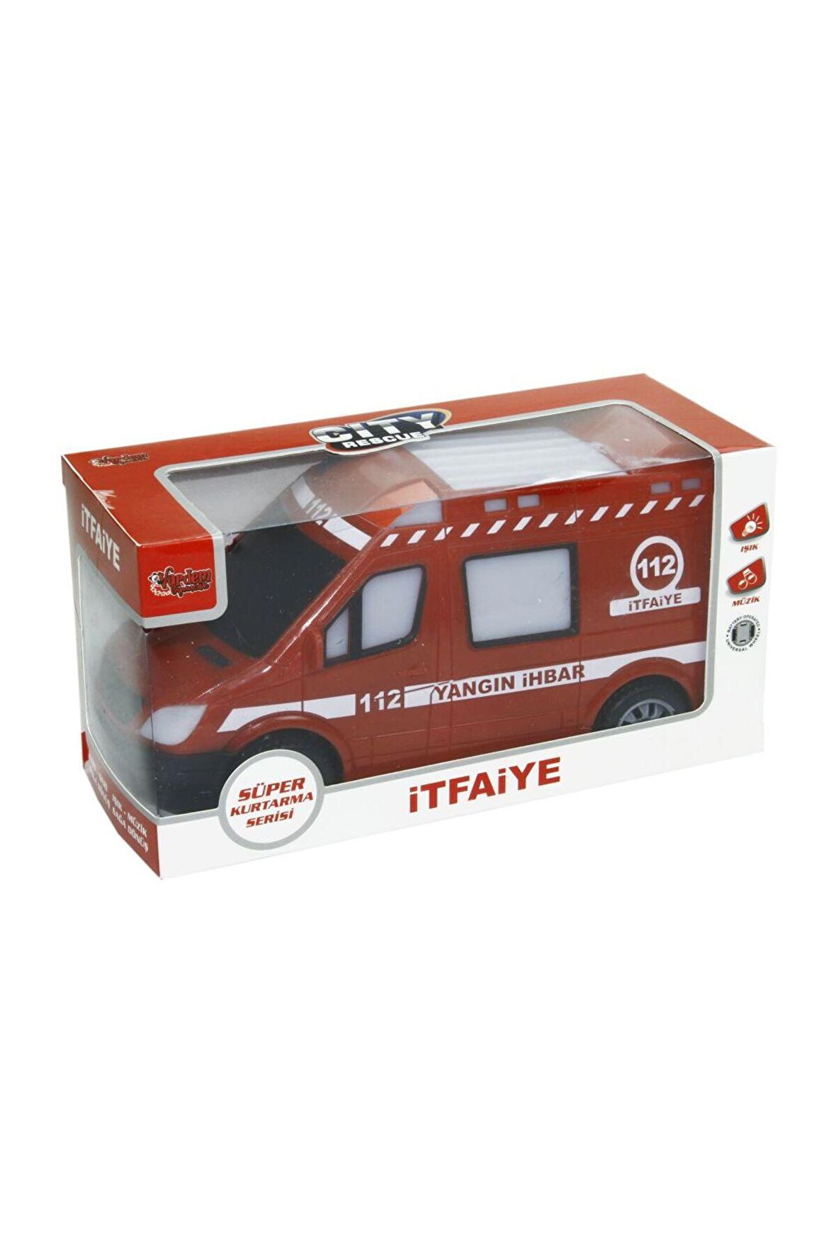 Vardem Kutulu Pilli İtfaiye Arabası SESLİ IŞIKLI ÇARPDÖN İTFAİYE ARACI 110 İTFAİYE EĞİTİCİ OYUNCAK