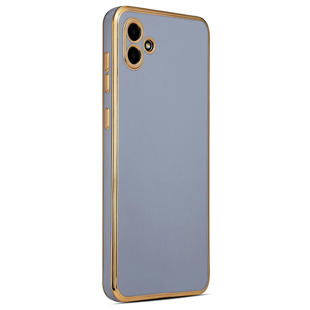 Gpack Samsung Galaxy A04 Kılıf Bark Parlak Silikon Renkli Kenarları Rose