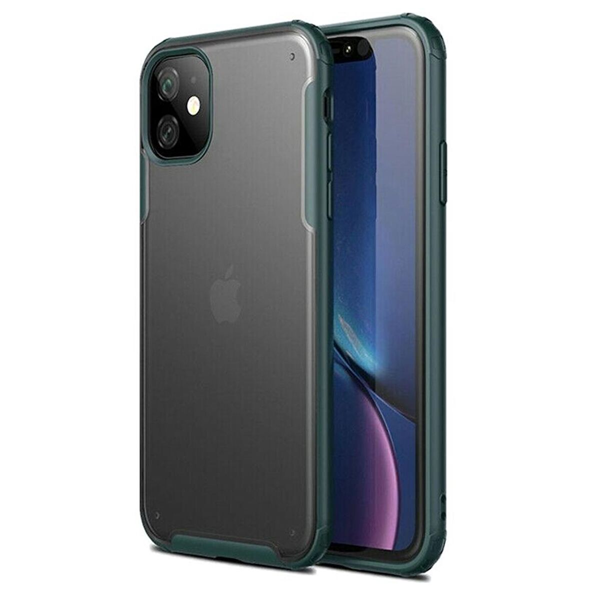 Smcase iPhone 12 Mini Kılıf Vonk Hibrit Silikon  Tam Kapatan Ekran Koruyucu
