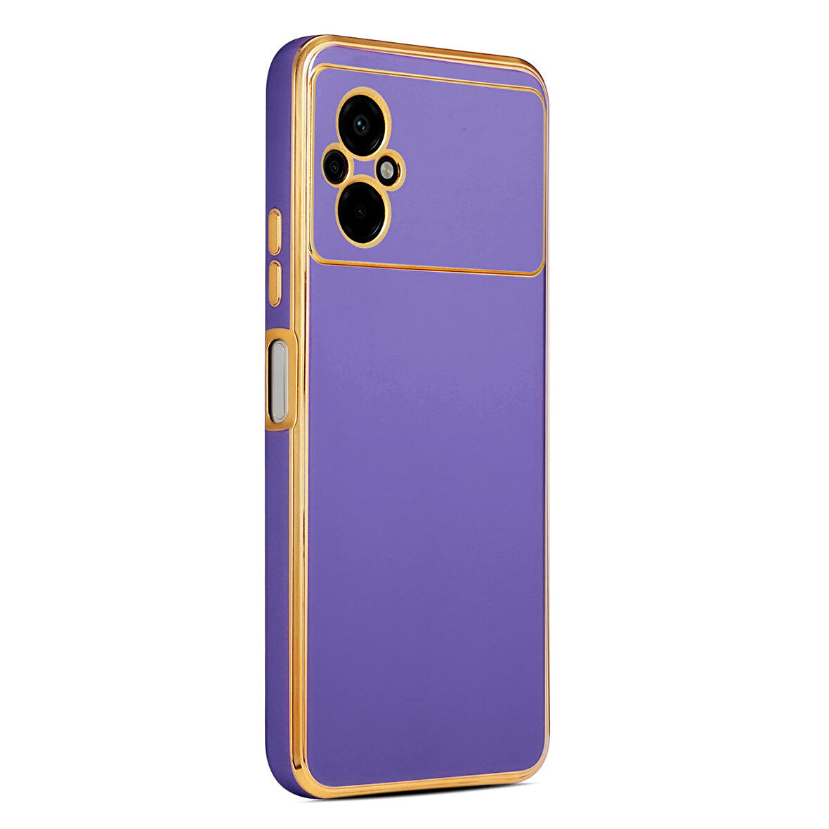 Gpack Xiaomi Poco M5 Kılıf Bark Parlak Silikon Renkli Kenarları Rose
