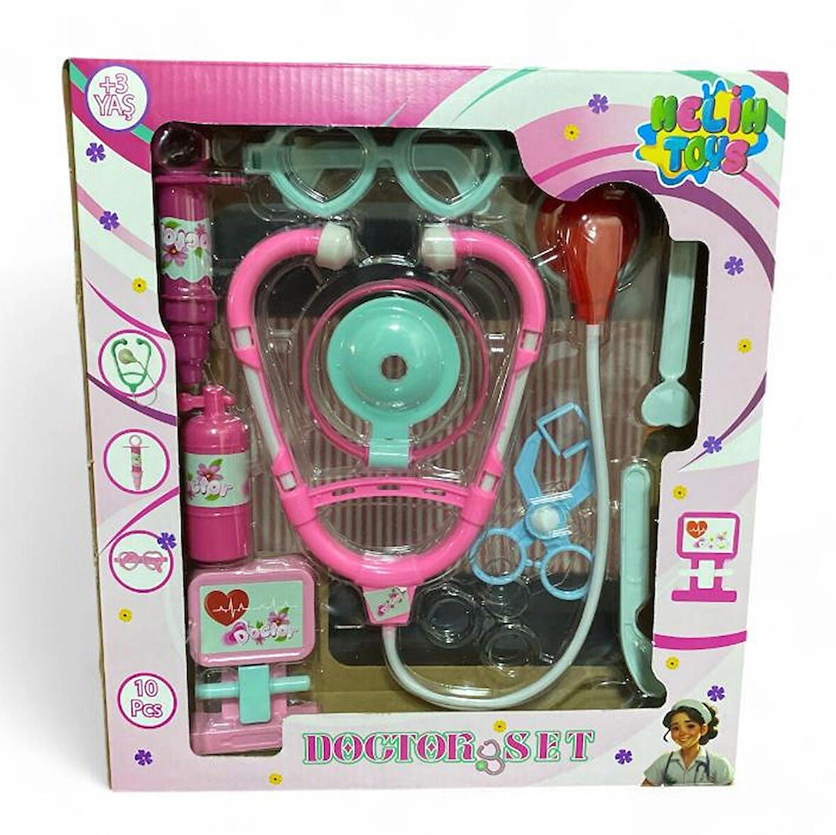 9 Parça Kutulu Eğitici Doktor Seti 3512