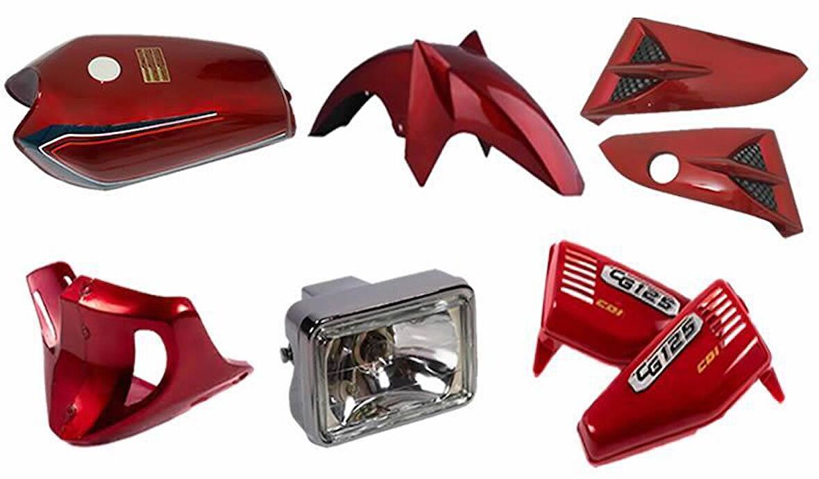 Cg Kırmızı Kaporta Seti Cg Farlı