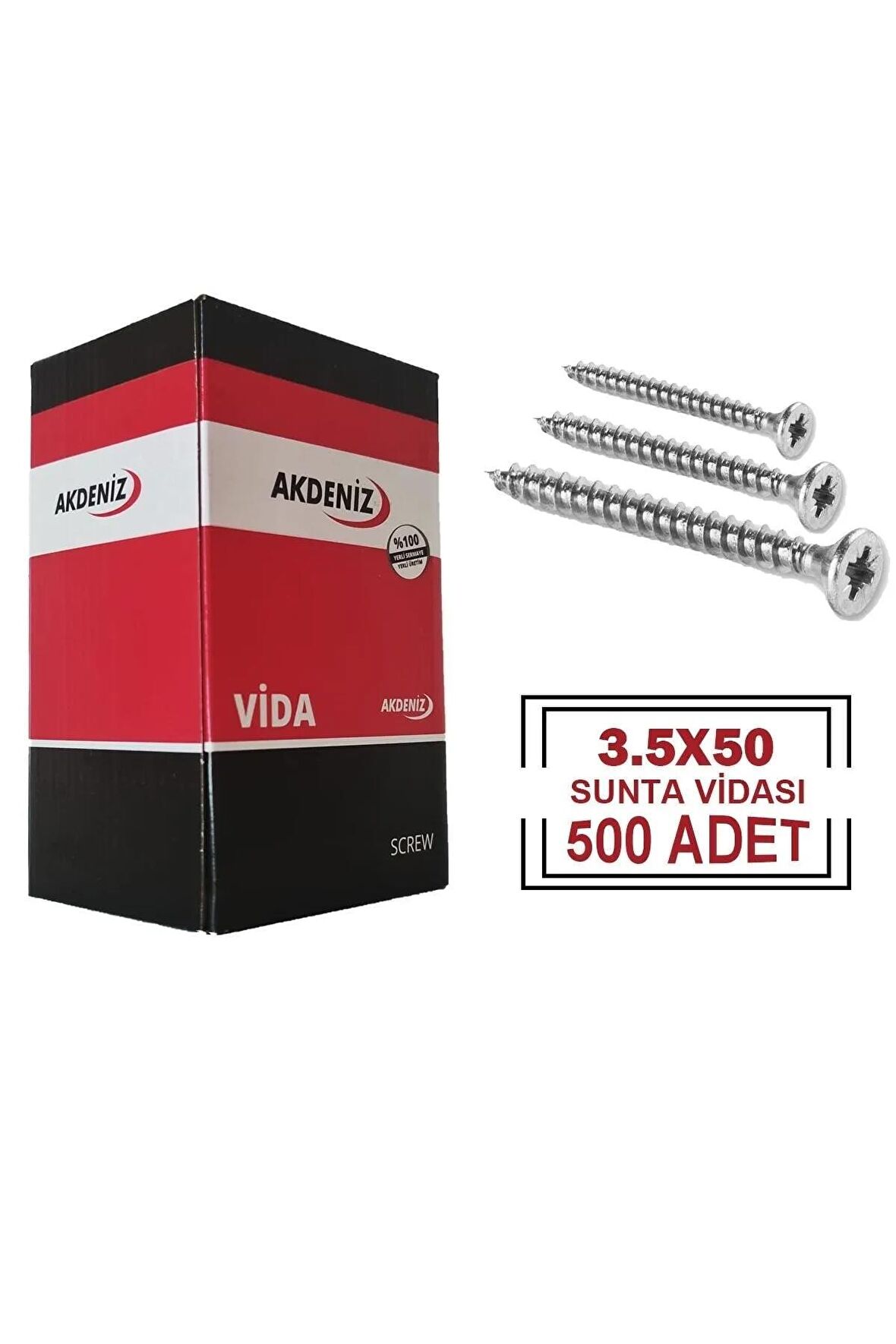 3.5x50 Sunta Vidası 500 Adet