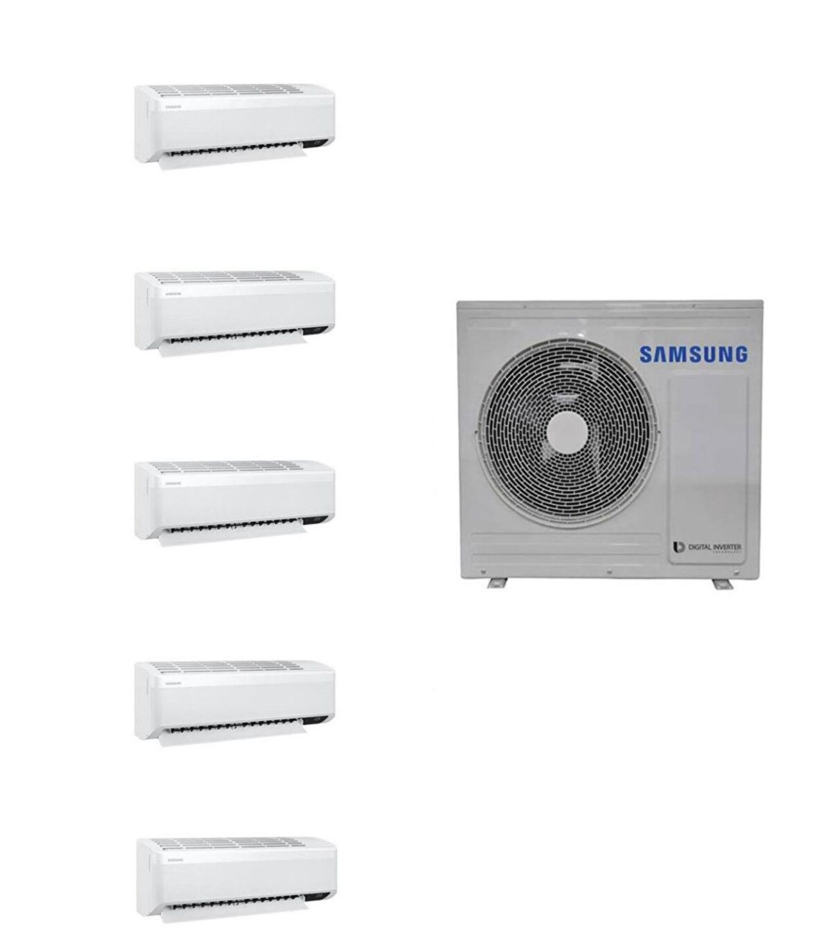 Samsung AJ100TXJ5KH/EA 1+5 Multi 7+7+9+12+24 A Enerji Sınıfı İnverter Multi Split Duvar Tipi Klima