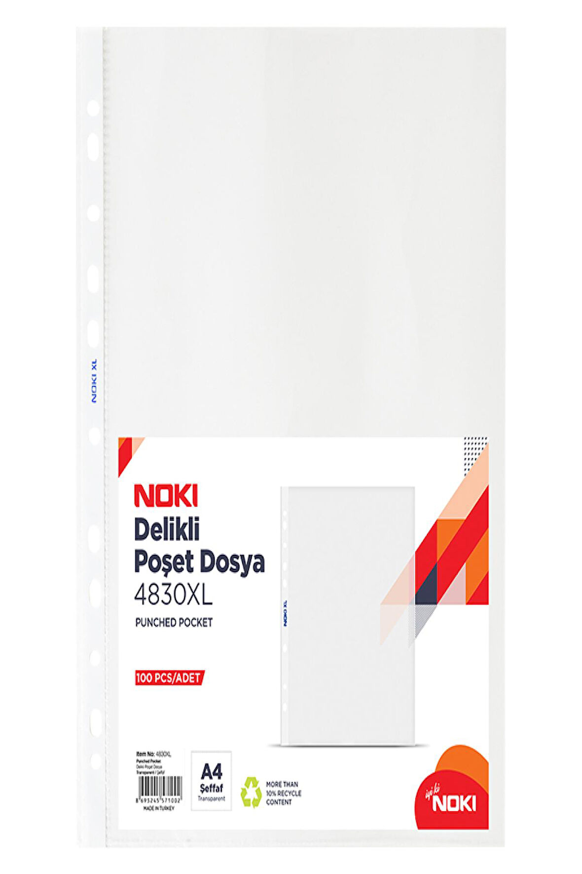 Noki 4830 Poşet Dosya A4 Xl 100Lü 40 45 Micron