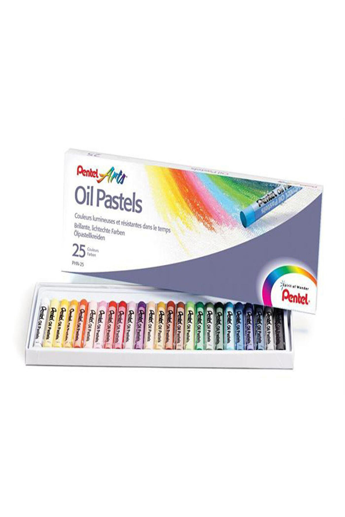 Pentel 25 Renk Yağlı Pastel Boya Phn25 Standart Ku