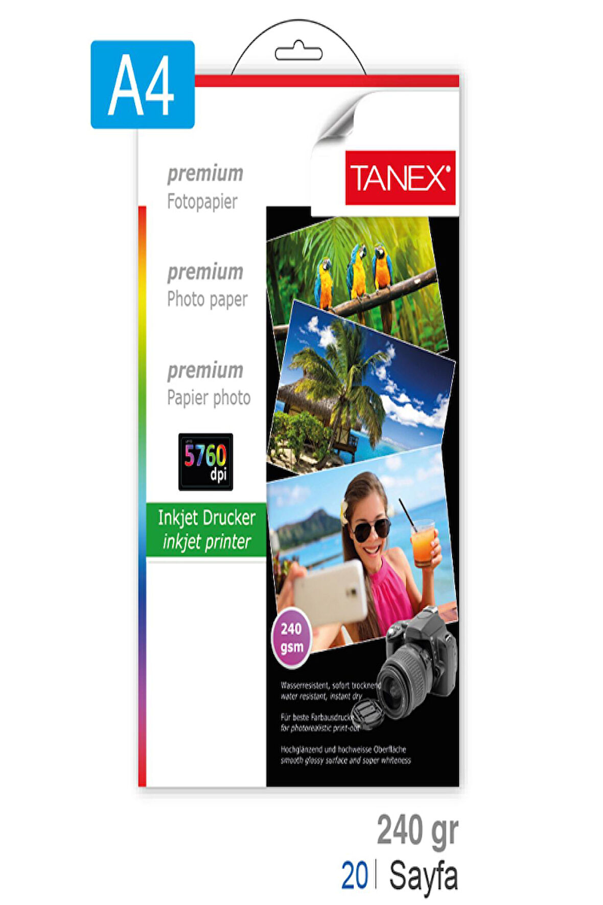 Tanex Fotoğraf Kağıdı A4 20Li 240 Gram