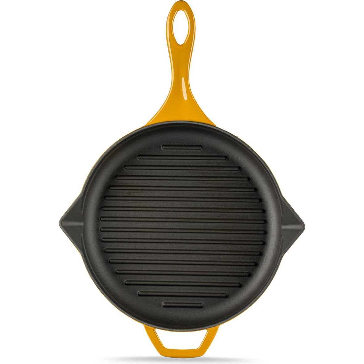 HOSSEVEN HS Y GTV 28 YUVARLAK GRİLL TAVA/KAPAK 28CM ÇİFT KULP SARI