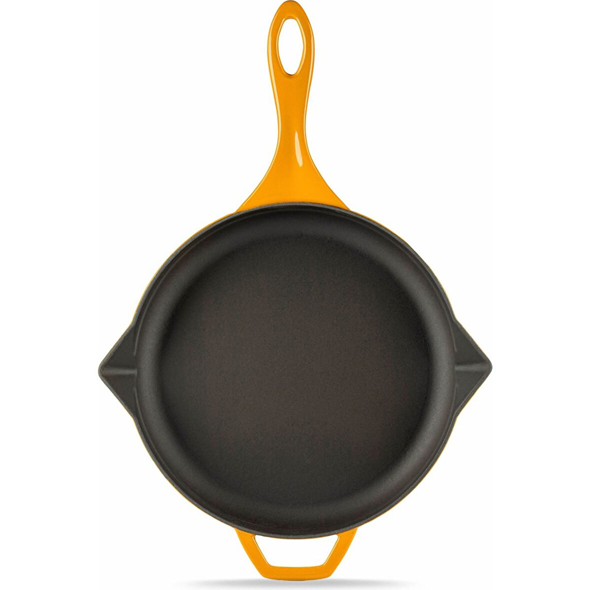 HOSSEVEN HS Y KTV 28 YUVARLAK KIZARTMA TAVA 28 CM YARDIMCI KULPLU SARI