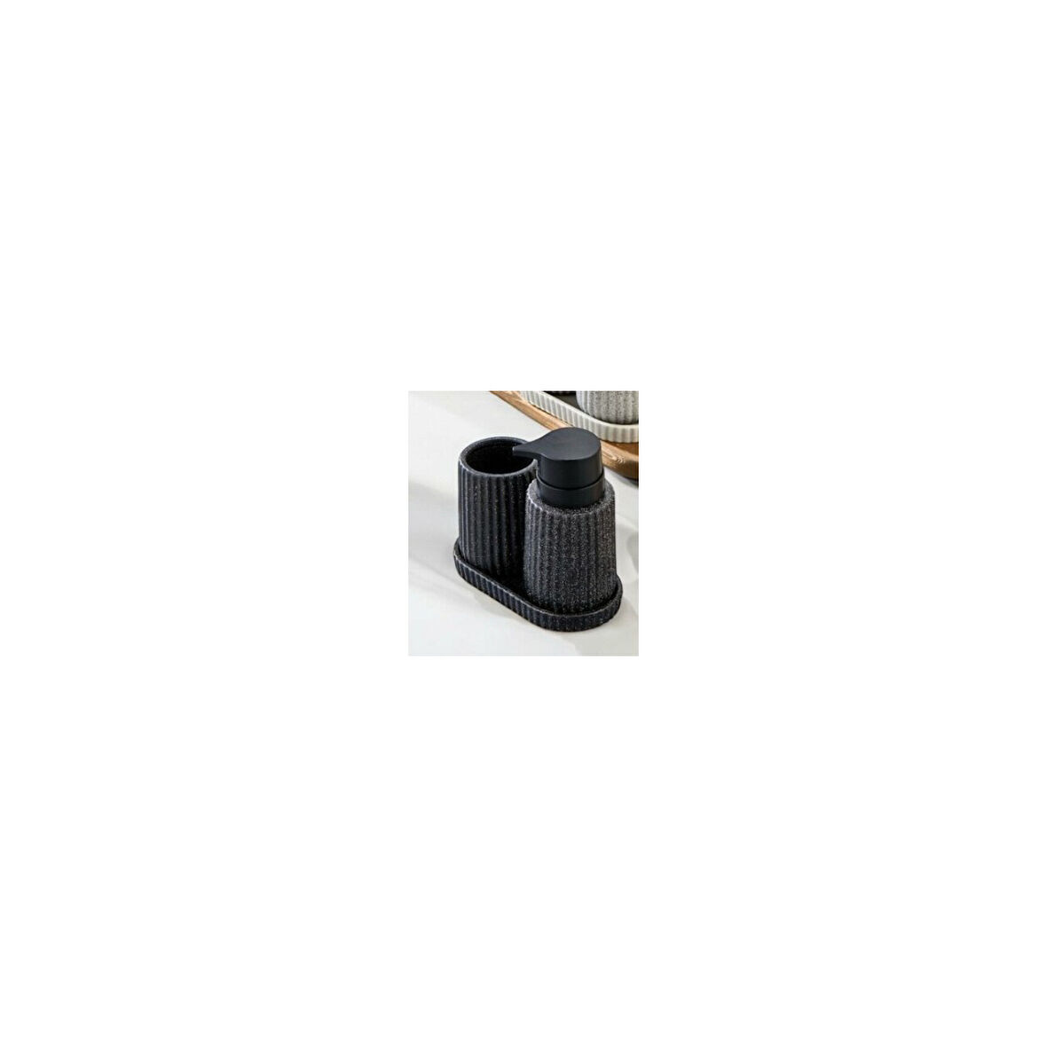 COOKER CKR3430 SİYAH BANYO SETİ STONEWARE 3'LÜ
