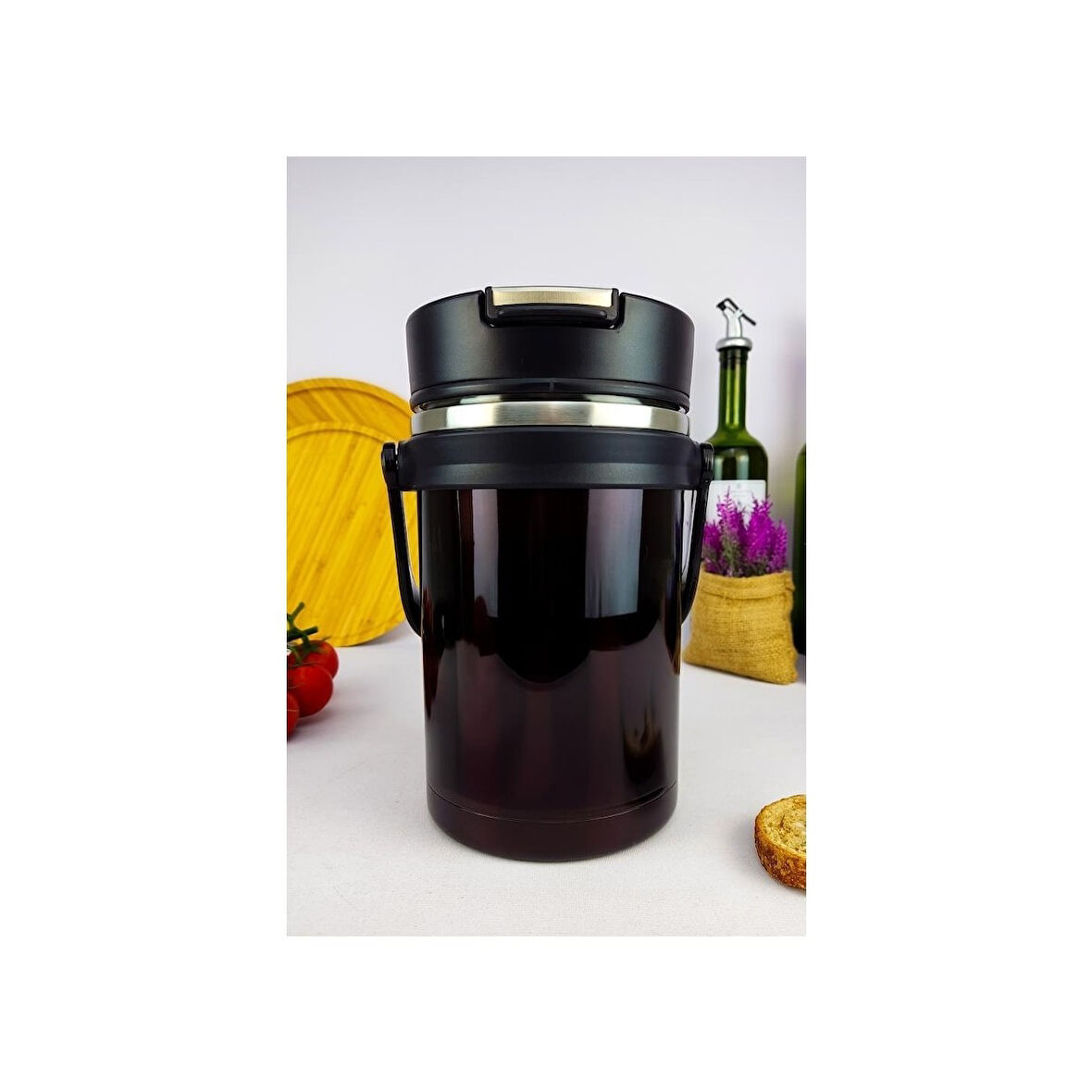 AKILLIELMA-COOKER-ZEGO KAHVERENGİ YEMEK TERMOSU ÇELİK 2.2 LT YK1413 XG-7023 5459