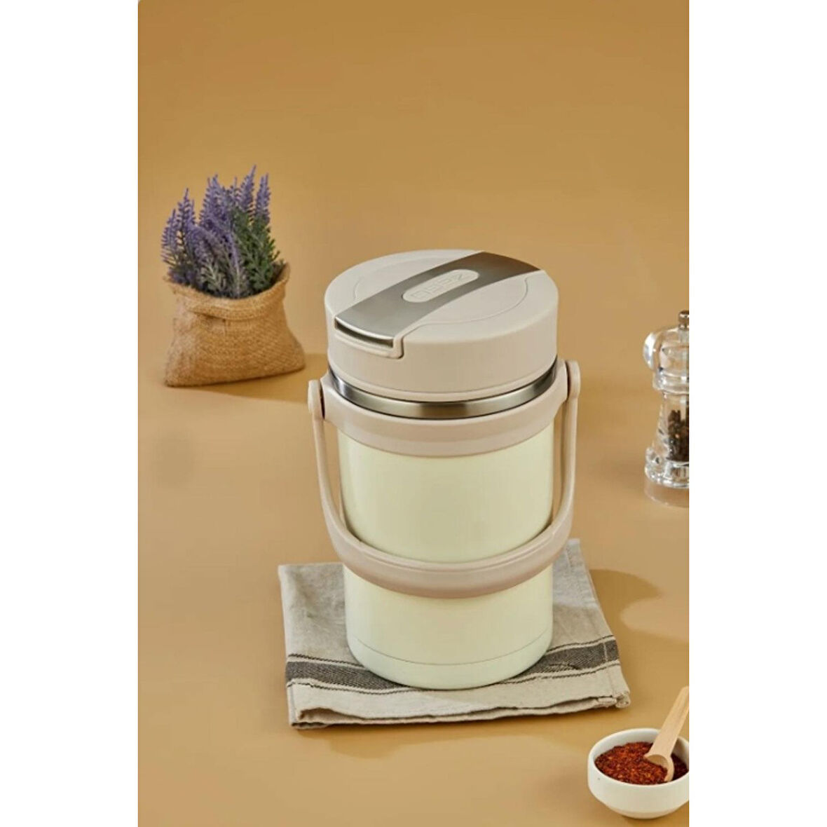 AKILLIELMA-ZEGO KREM YEMEK TERMOSU ÇELİK 2.2 LT YK1413 XG-7023 5459