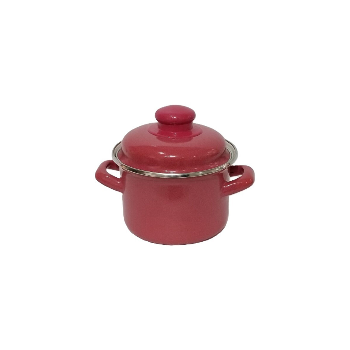 AKILLIELMA-ALEV KIRMIZI 12 CM EMAYE DERİN TENCERE 0,90 LT