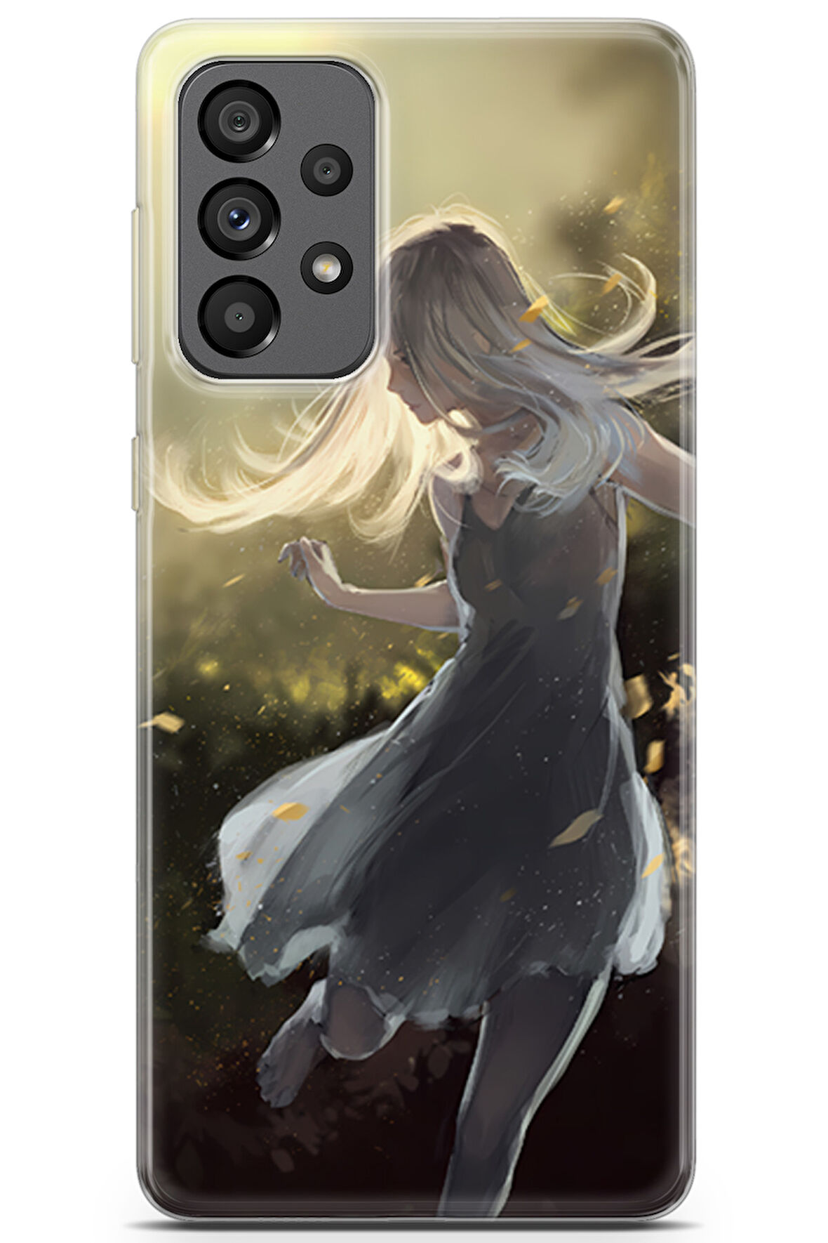 Samsung Galaxy A73 5G uyumlu Girls 11 Koruyucu Rüzgarla Dans