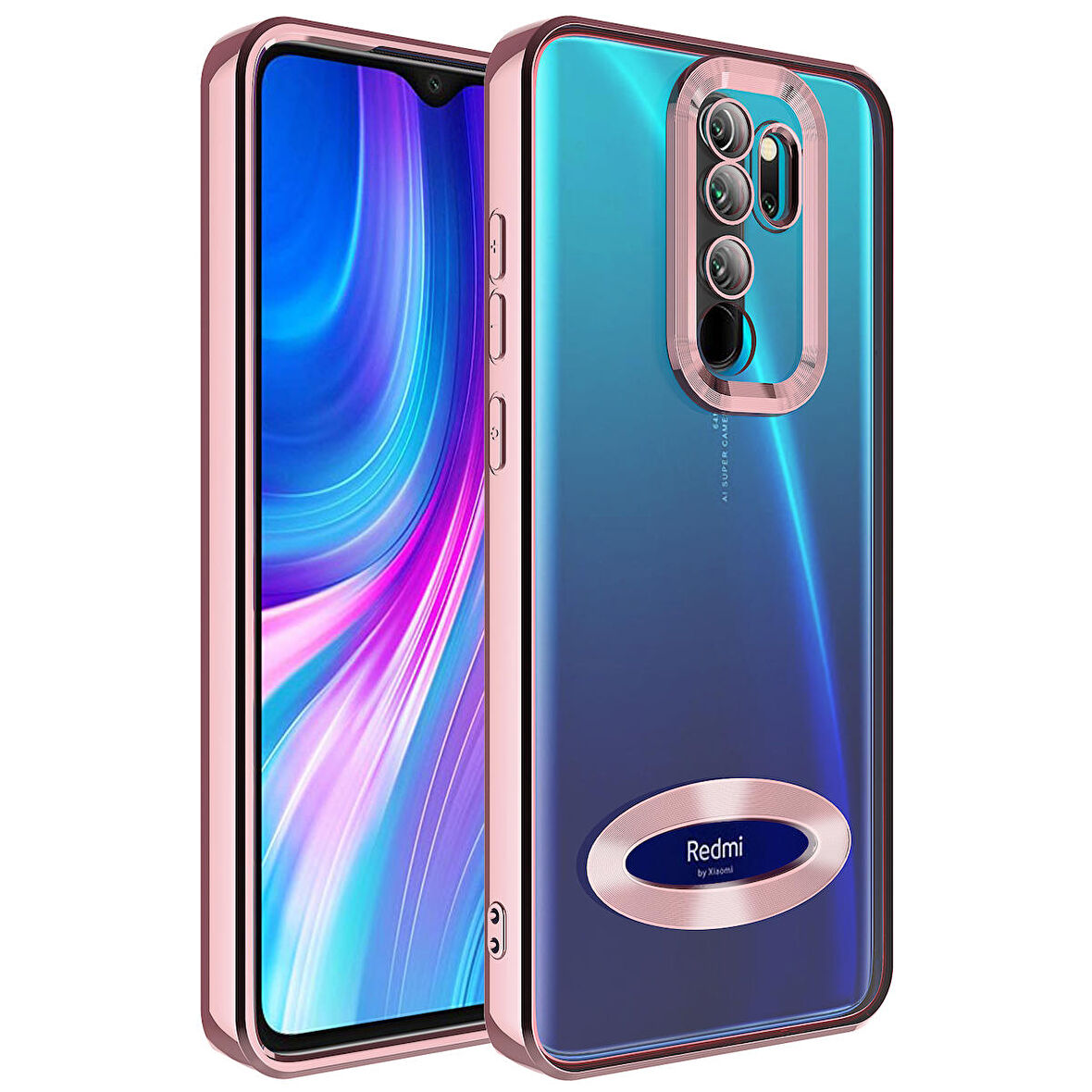 Gpack Xiaomi Redmi Note 8 Pro Kılıf Logo Gösteren Kamera Korumalı Silikon