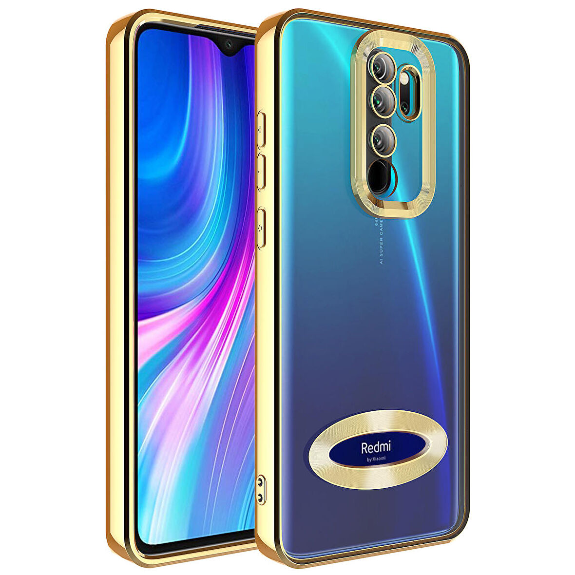 Gpack Xiaomi Redmi Note 8 Pro Kılıf Logo Gösteren Kamera Korumalı Silikon