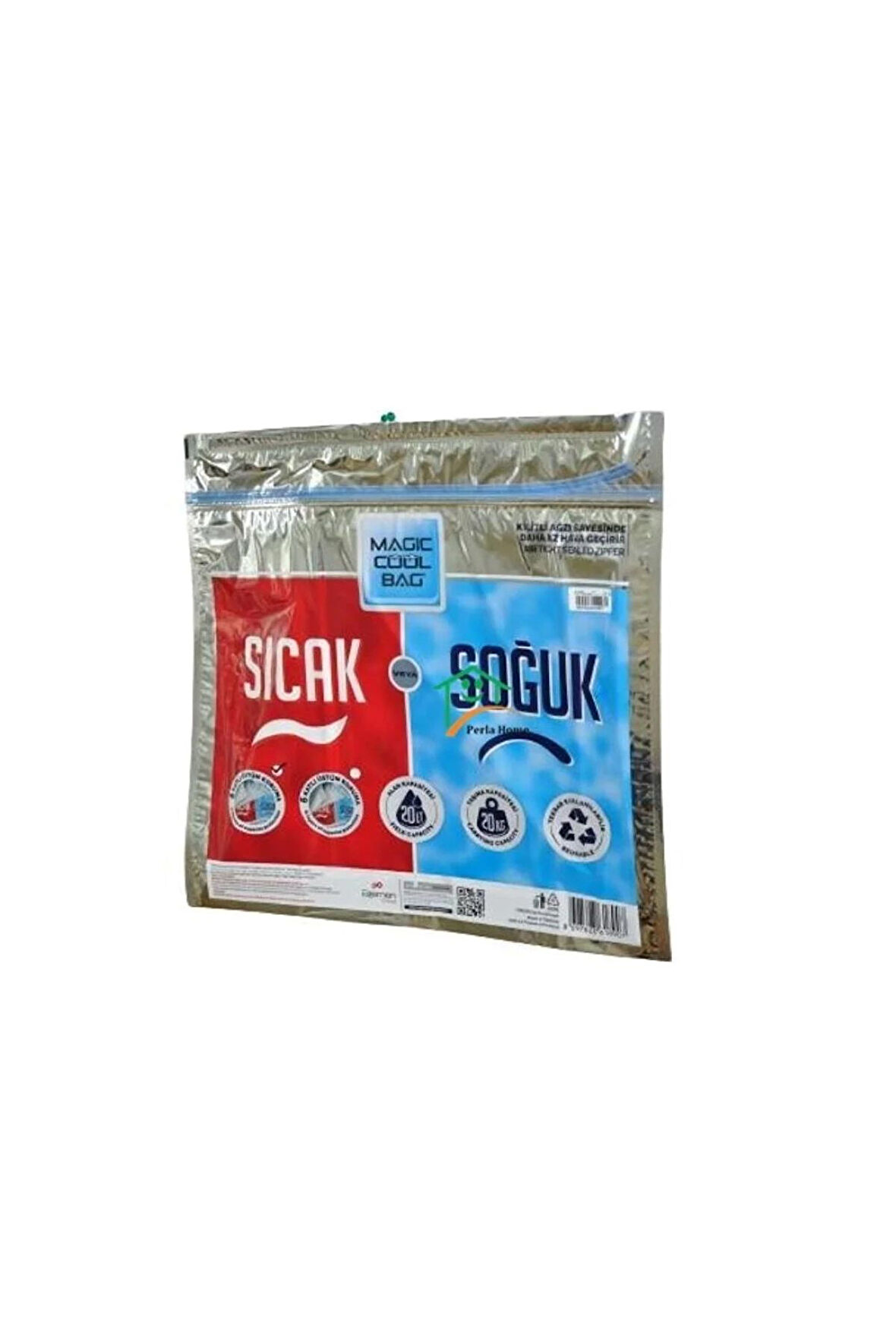 Magic Cool Bag Sıcak Soğuk Taşıma Torbası 50x50x10 Cm 20 kg 3 Adet Isı Yalıtımlı Torba Poşet