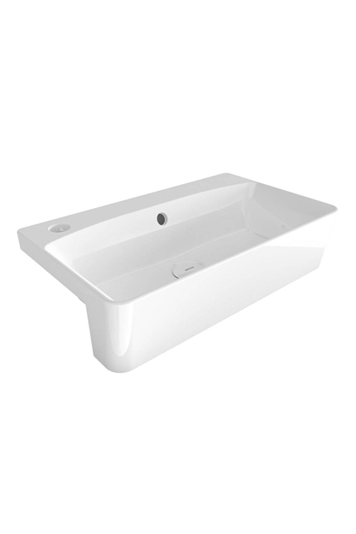 Milano 56x29 Cm Yarım Tezgah Lavabo 1527-001-0126 Beyaz