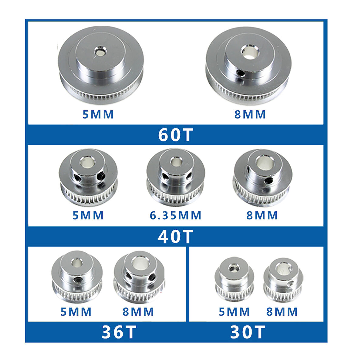 Gt2 Zamanlama Kasnağı 36 Diş 5Mm Kemer 10Mm X 1 Adet  (rf123)