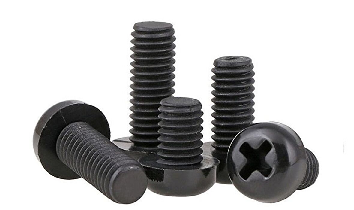 M4 x 6mm Plastik Civata Vida SiYAH x 5 adet (rf003)