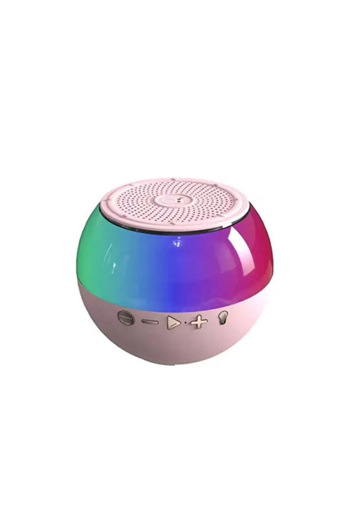 ışıklı kablosuz Pembe mini hoparlör speaker multımedıa Type-C sarj kablosuz mini Renk oval hoparlör