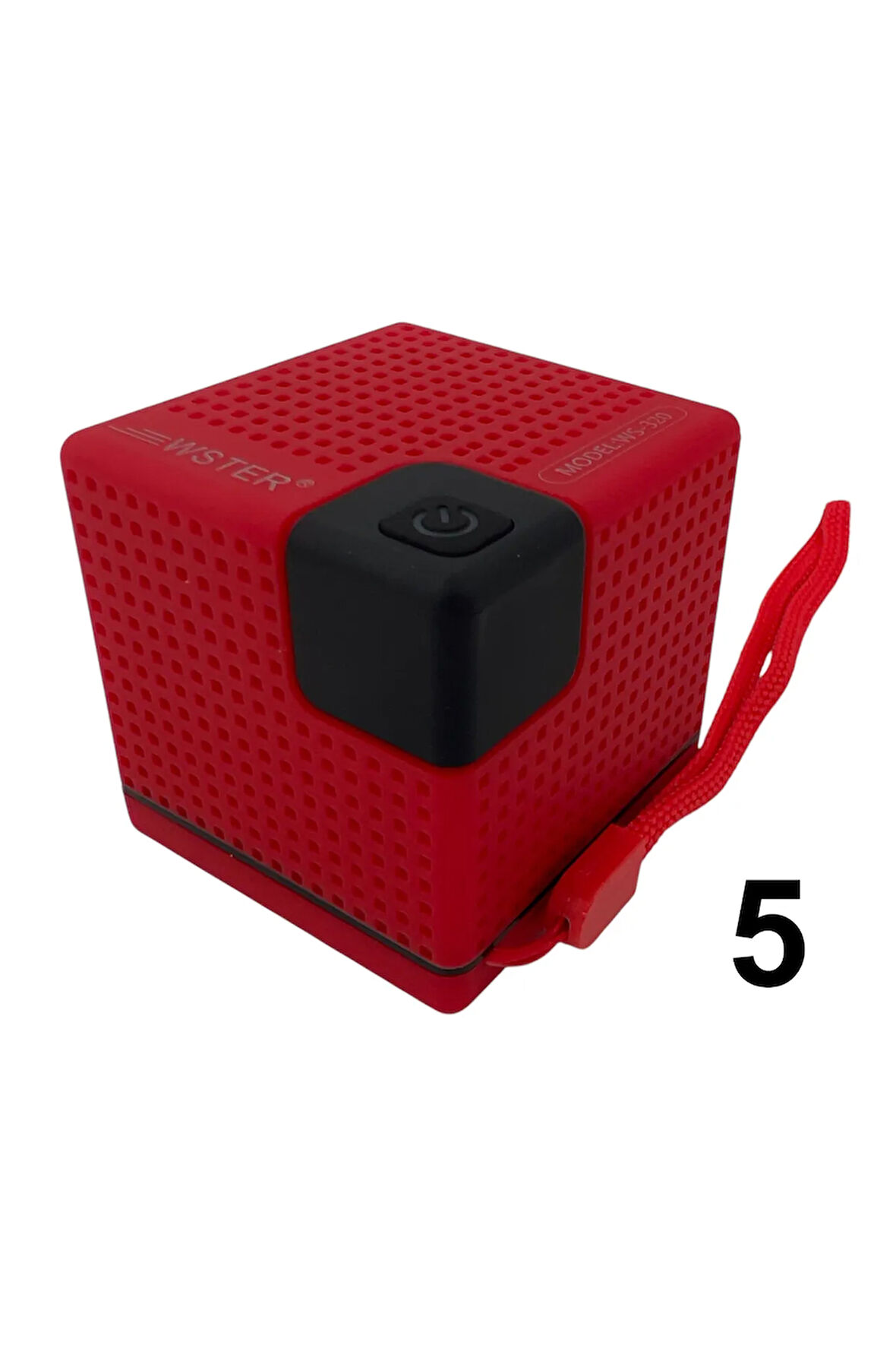 Minibox Kare Kırmızı  Wireless Kablosuz Hoparlör ( Bluetooth 5.4 + 500mAh Li-ion şarj  + Güç: 5W )