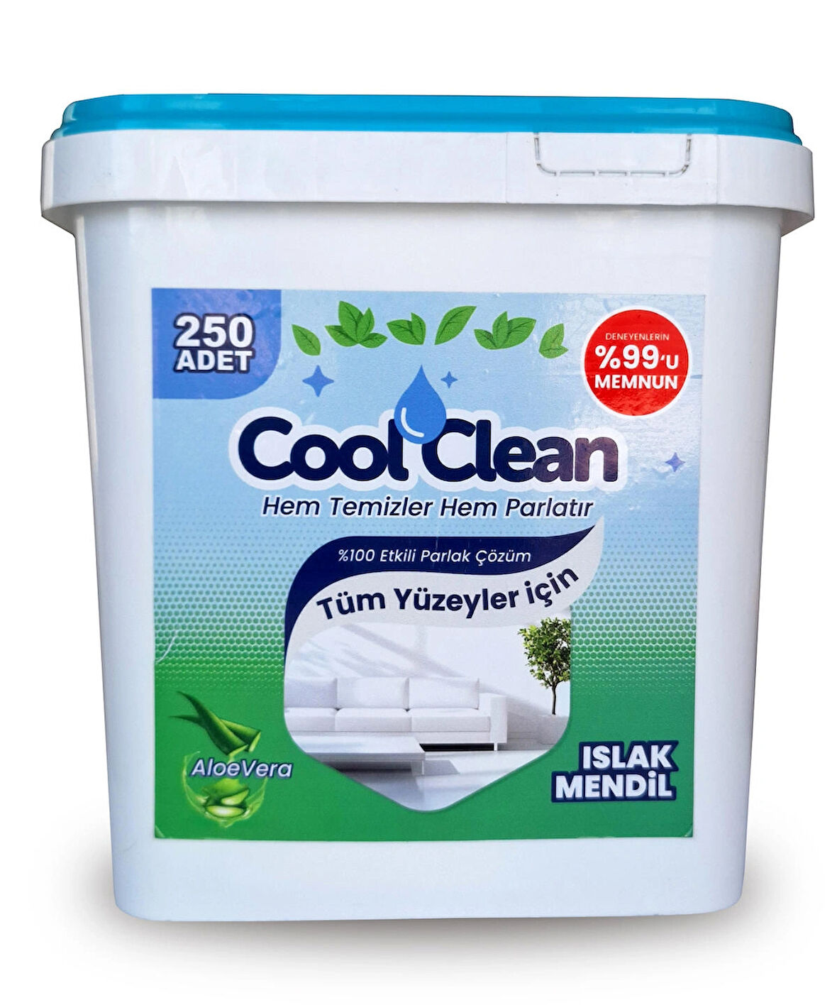 - Yüzey Temizliği için Islak Havlu / Mendili – 250’li Kova Ambalaj
