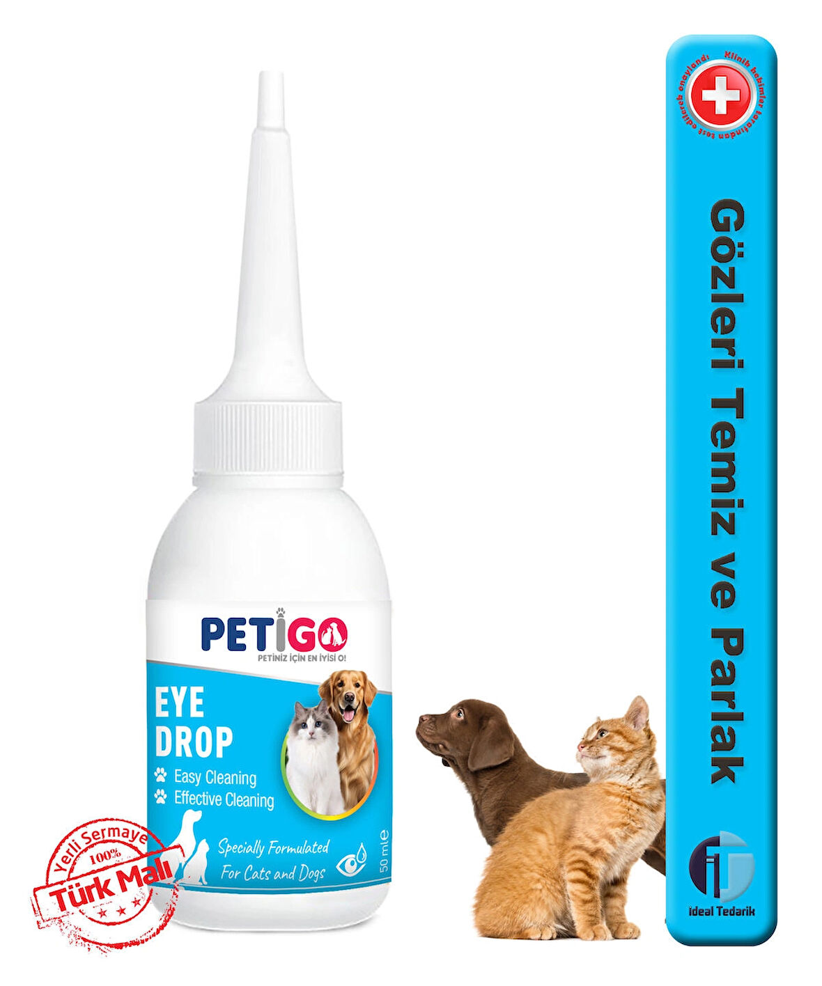 - Kedi ve Köpekler için Göz Yaşı Lekesi Temizleme Solüsyonu - 50ml