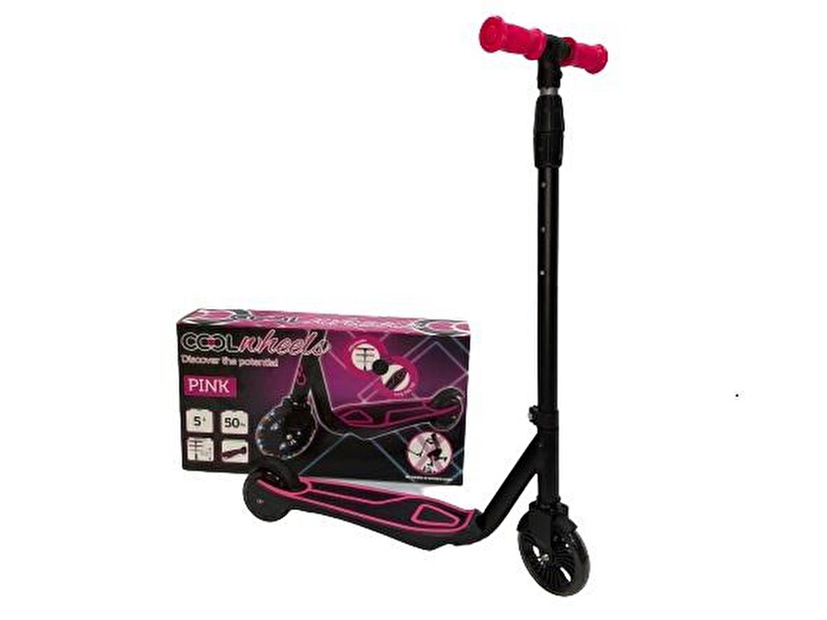 COOL WHEELS 5 YAŞ VE ÜZERİ 50KG 2 TEKERLEKLİ  IŞIKLI PEMBE ÇOCUK SCOOTER