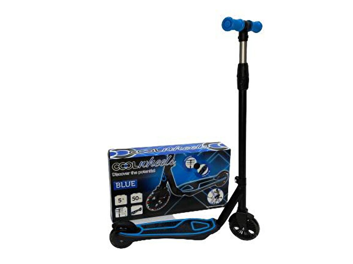 COOL WHEELS 5 YAŞ VE ÜZERİ 50KG 2 TEKERLEKLİ  IŞIKLI MAVİ ÇOCUK SCOOTER