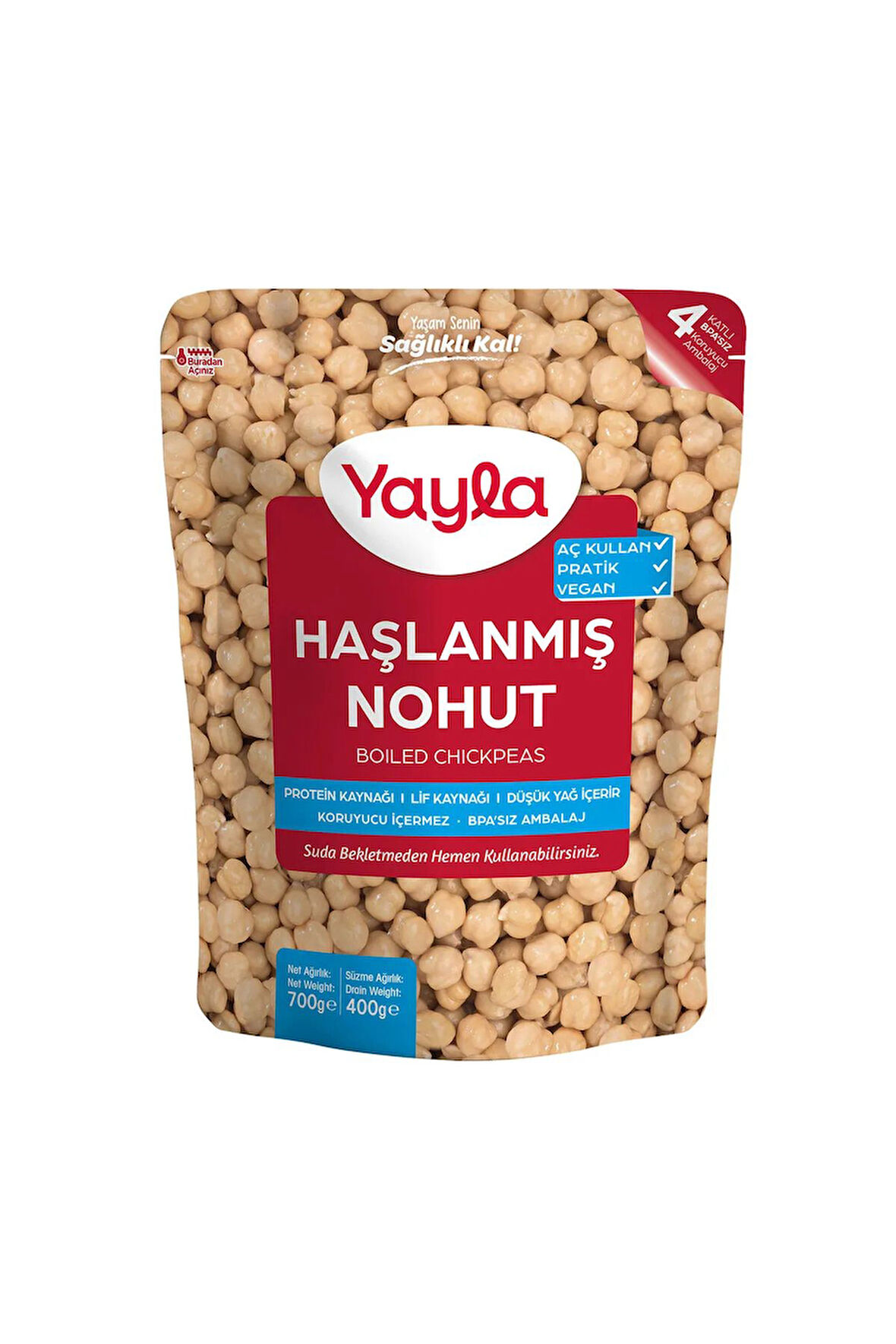 Haşlanmış Nohut 700 G x 9 Adet (Koli)