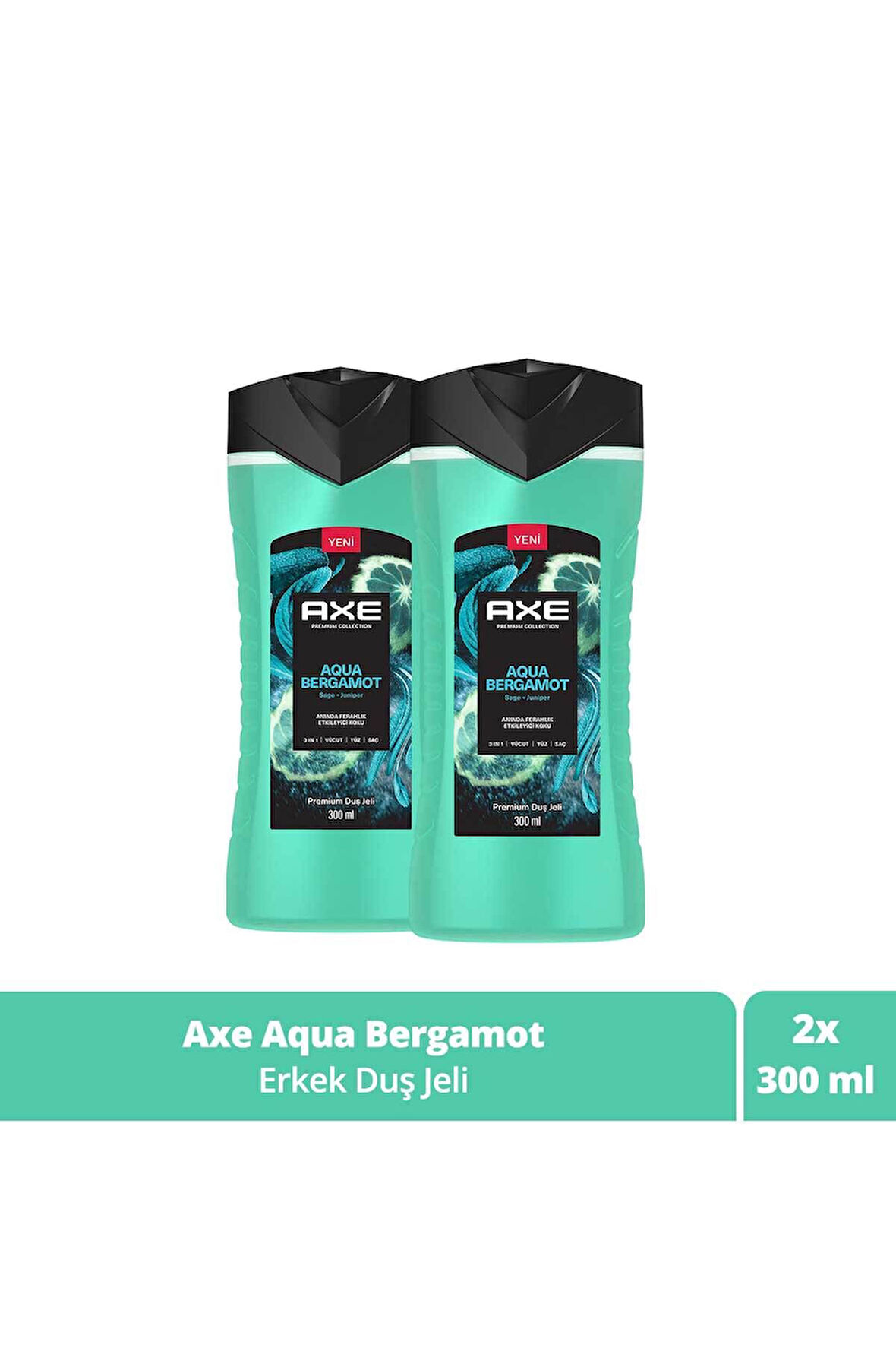 Axe Premium Collection Aqua Bergamot Duş Jeli 2 x 300 ML