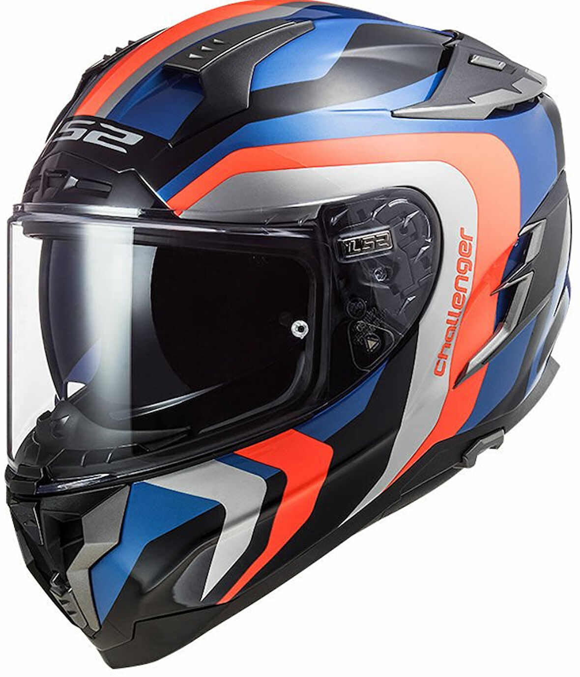 LS2 CHALLENGER GALACTIC MAVİ-TURUNCU KASK XXL