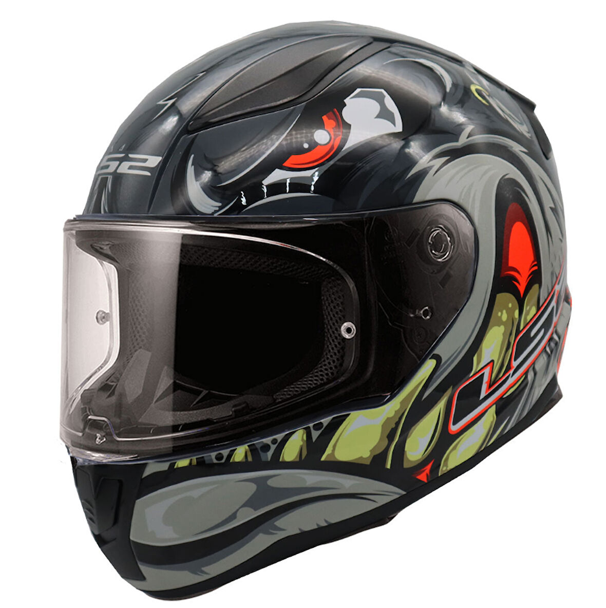 LS2 RAPID 2 SPOX KIRMIZI-GRİ KASK XL